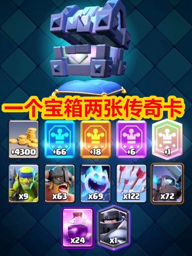 皇室战争四月份更新后的传奇宝箱,皇室战争升级宝箱几级必出传奇卡