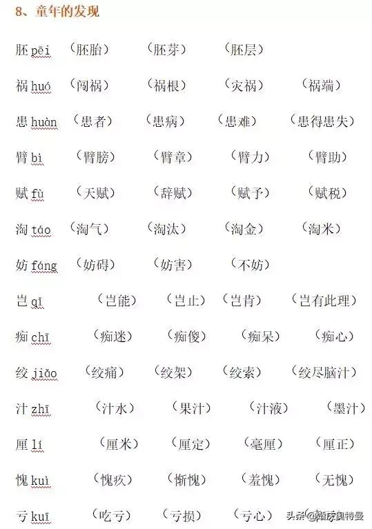 人教版五年级下册第二单元知识点,五年级下册第二单元人教版知识点