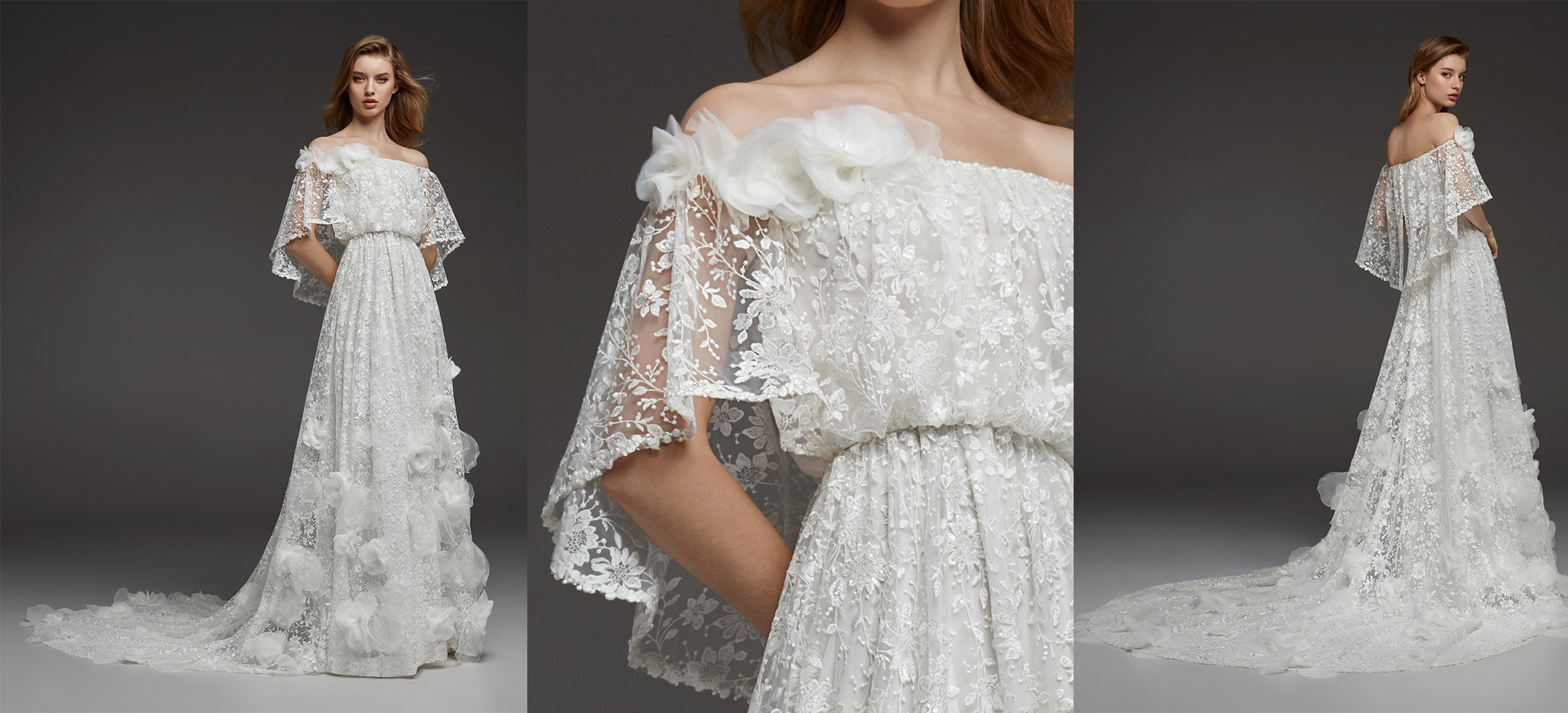 罗马尼亚高定婚纱,法式西班牙风格婚纱