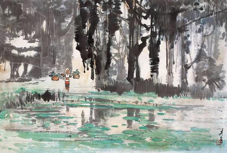 水墨画夜景欣赏,画夜景最好的中国画