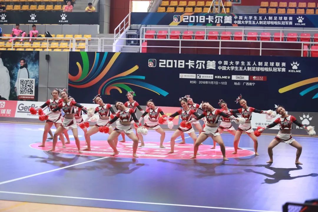 大五赛场上的最美校花，广西艺术学院陆娴：啦啦操这辈子最难割舍