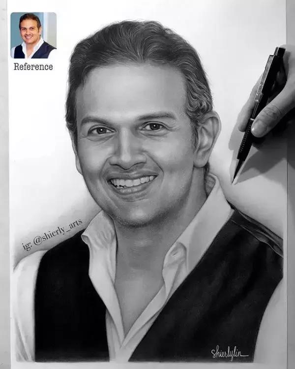 她画的素描比本人还美！比照片还真实，24万网友已被她征服