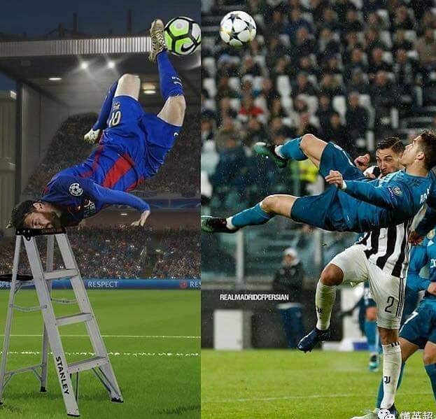 梅西c罗和贝尔谁强,梅西与c罗的倒钩对比