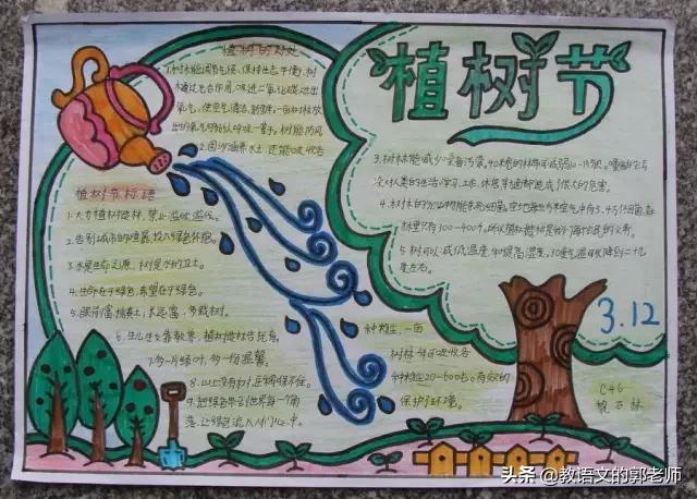 3.12植树节手抄报模板,植树节手抄报素材分享