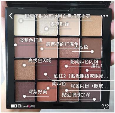 可以轻松搞定全妆的傻瓜式眼影盘,眼影教程日常化妆眼影盘