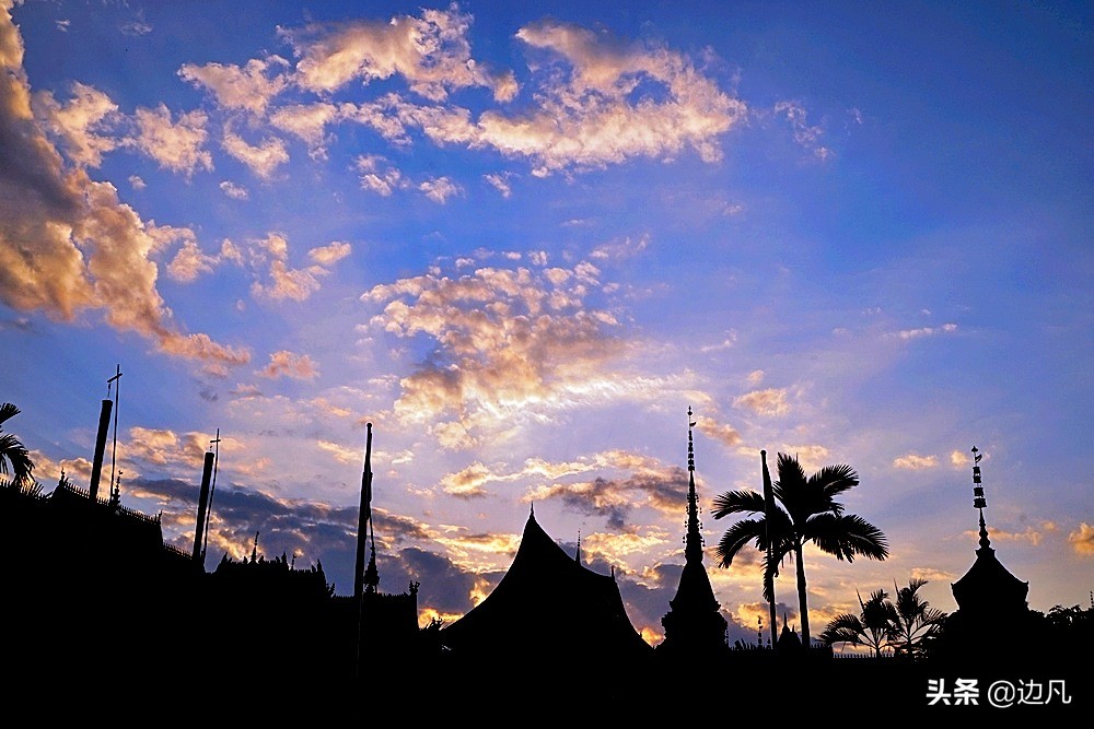 西双版纳澜沧江边美景如画,西双版纳空中夜景