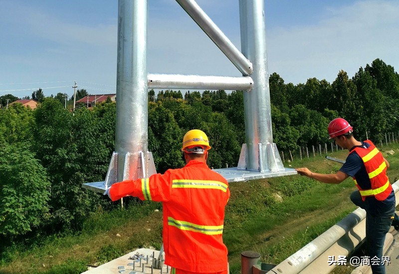 河南高速实业公司豫北养护中心ETC龙门架安装工程全面完成