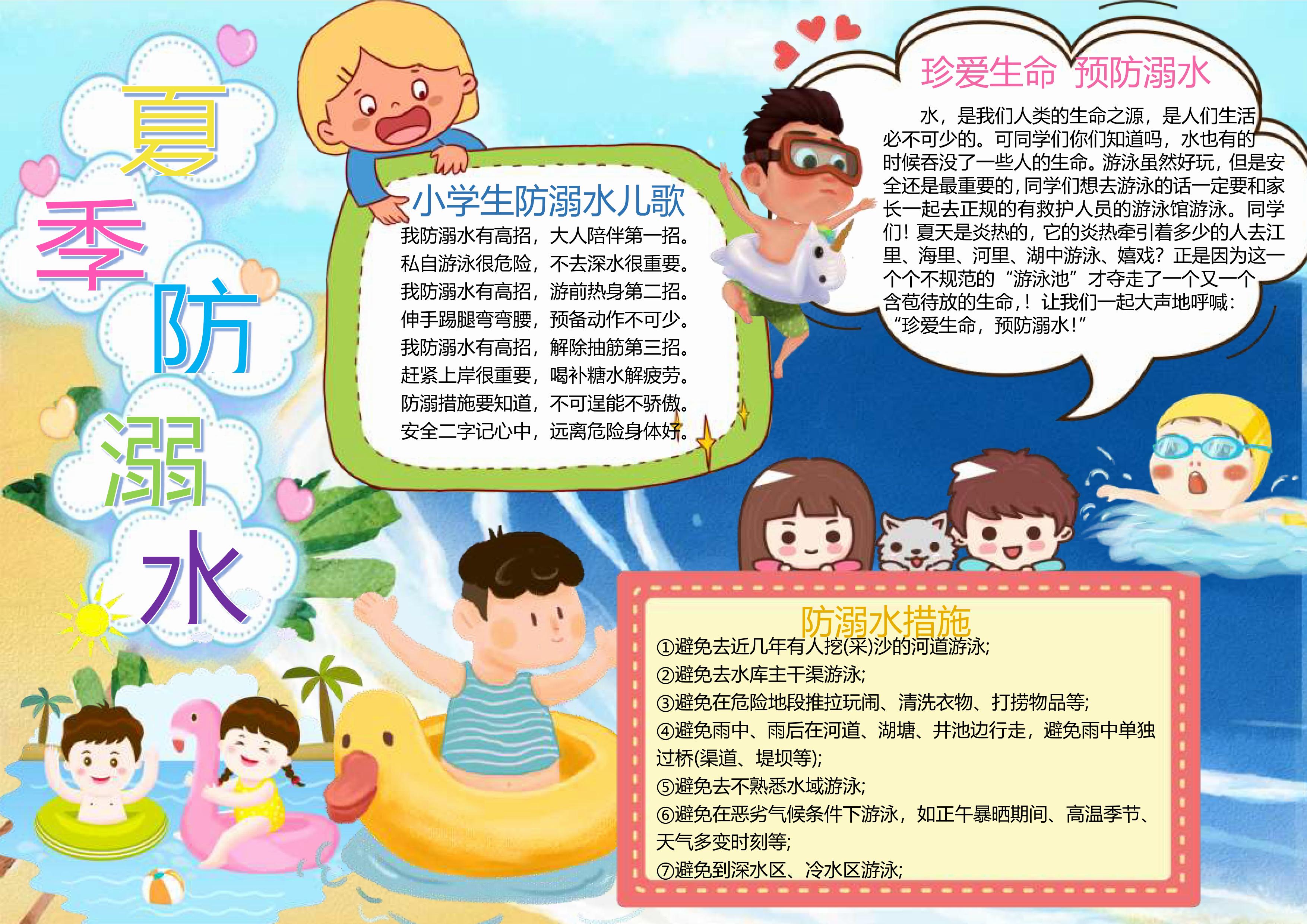 小学二年级手抄报安全常识,安全常识驻心间手抄报