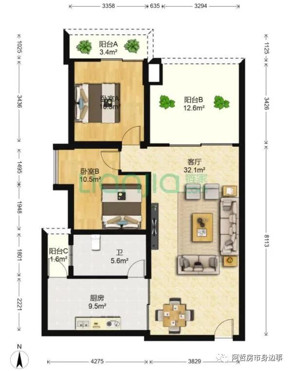 新旧交织的城市界面，富基广场