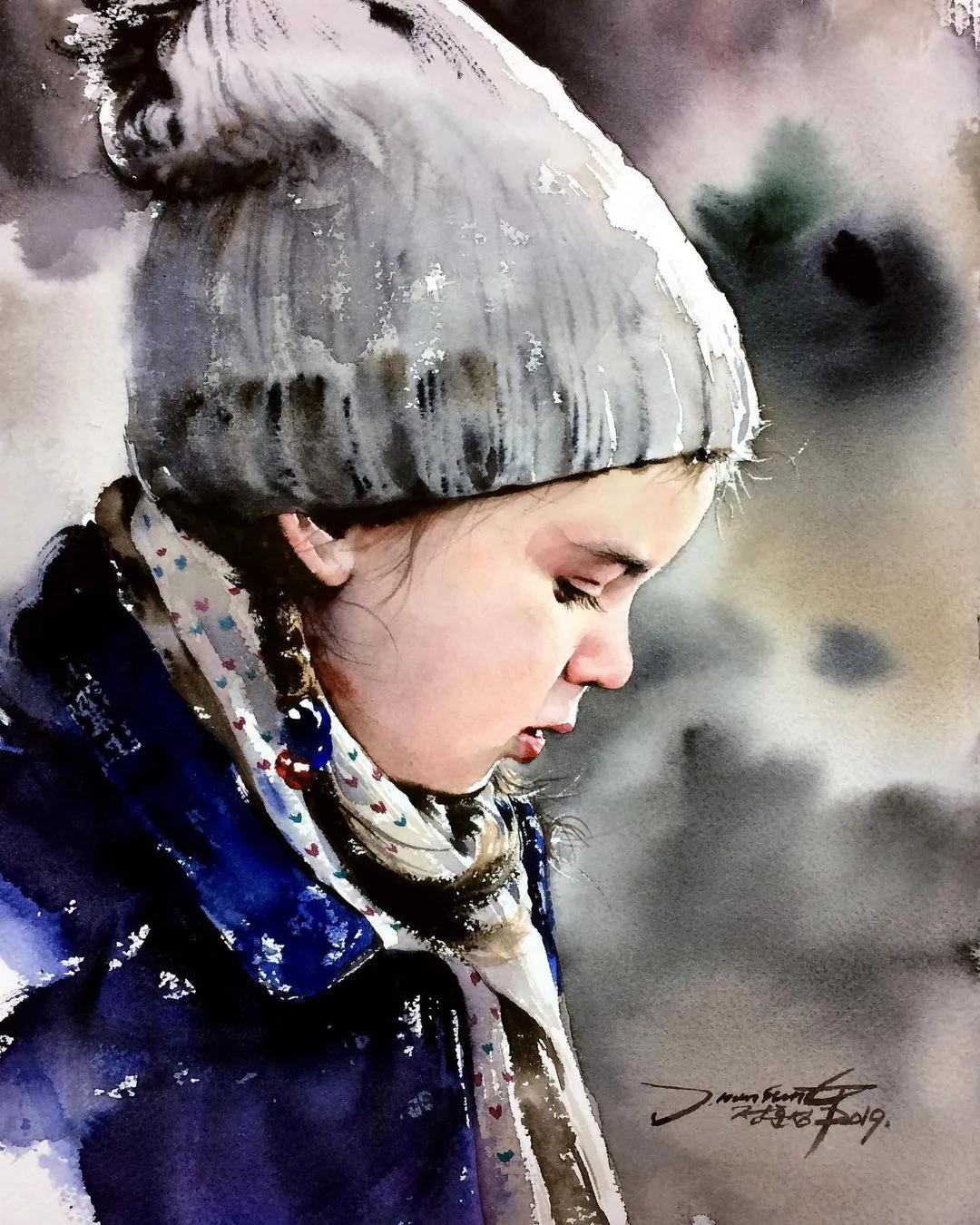 极简的水彩画作品,灵动脱俗的水彩画