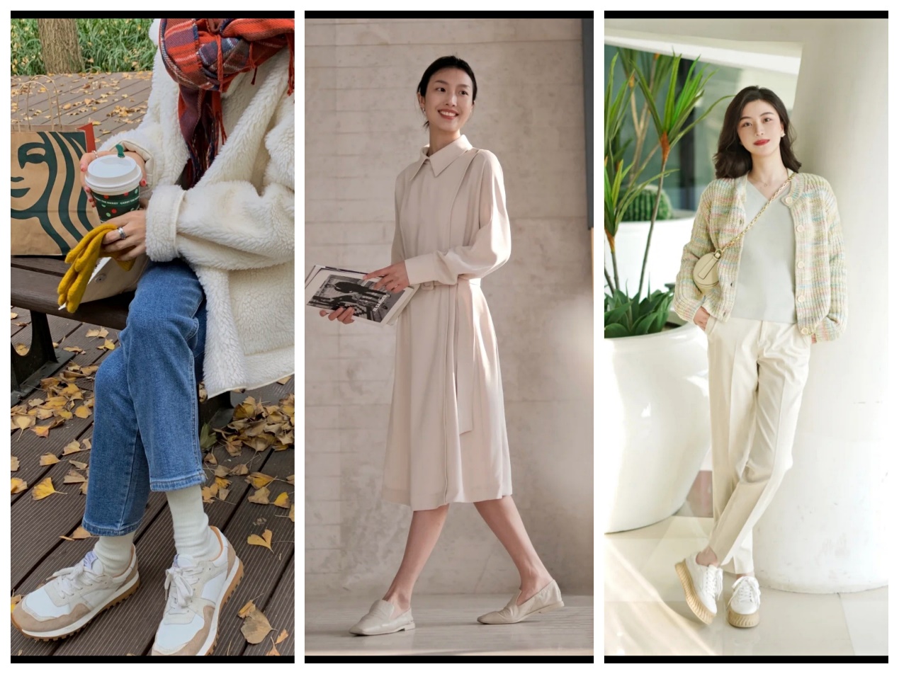 米色系冬天气质穿搭,温柔慵懒风穿搭棕色系