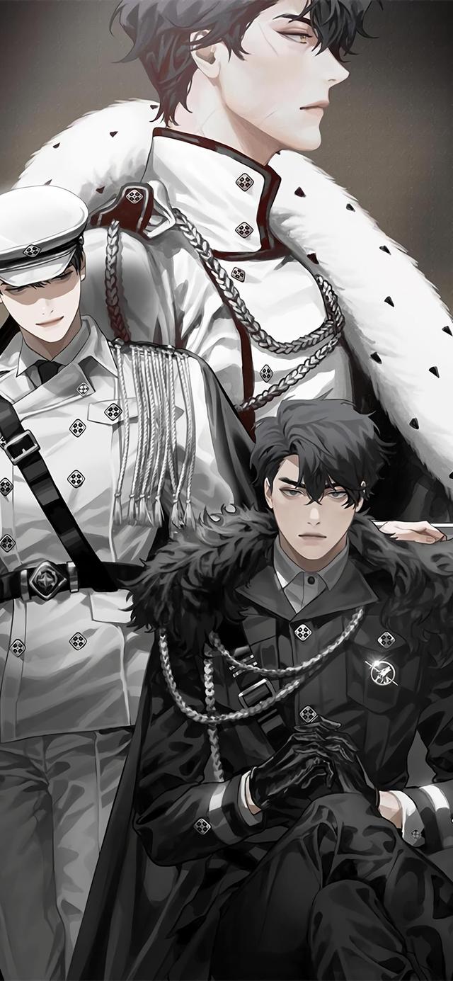 韩漫素描黑白动漫风壁纸,帅气冷酷的动漫人物画法