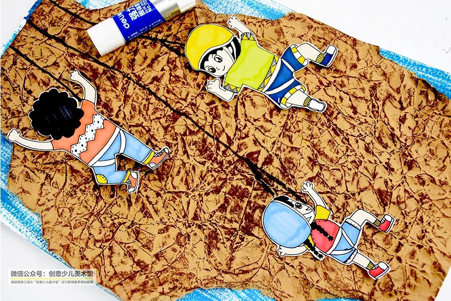 攀岩儿童画美术教案ppt,创意儿童虚实画