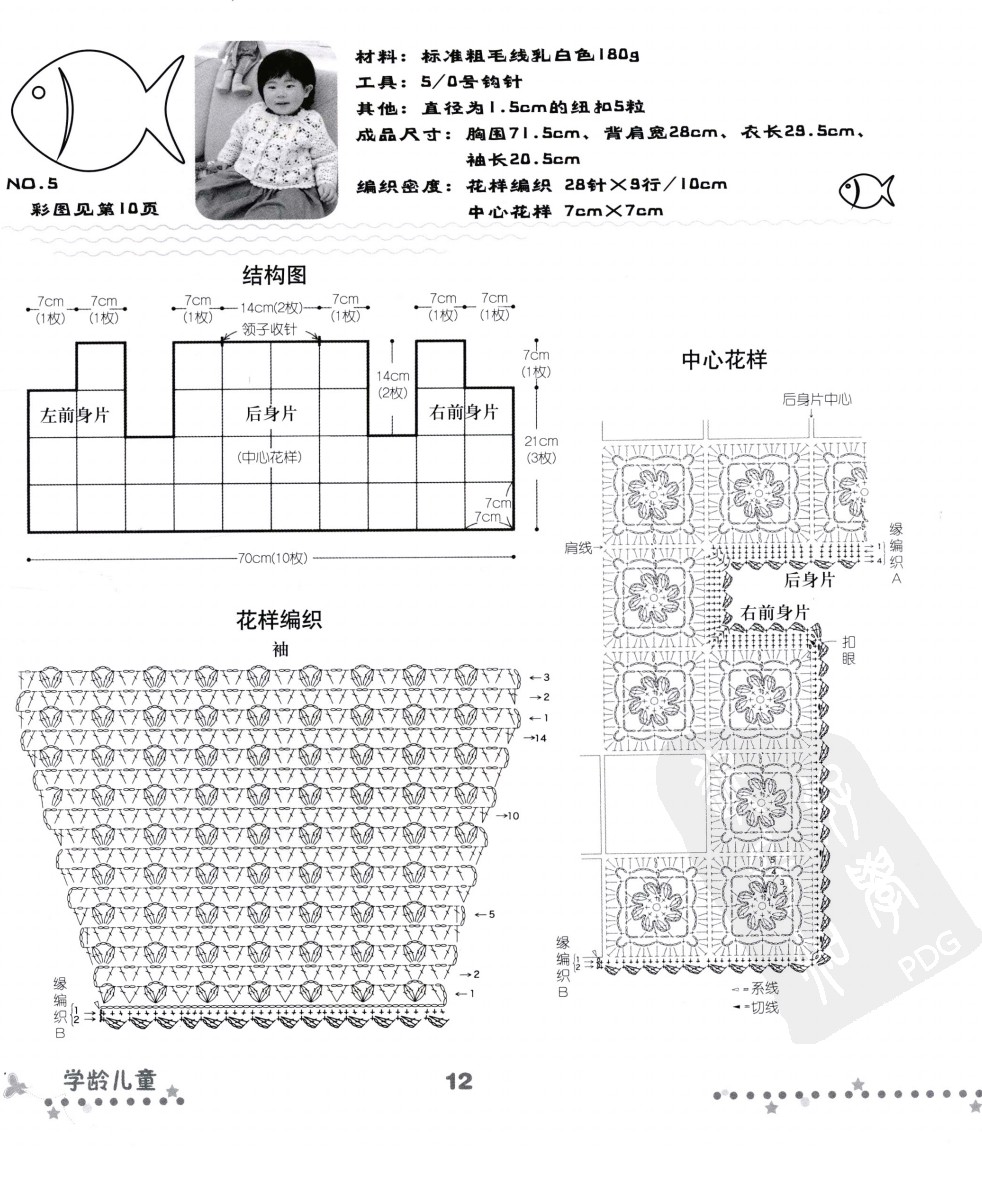 斗篷式披肩毛衣编织图解教程,超漂亮的宝宝毛衣编织详细教程