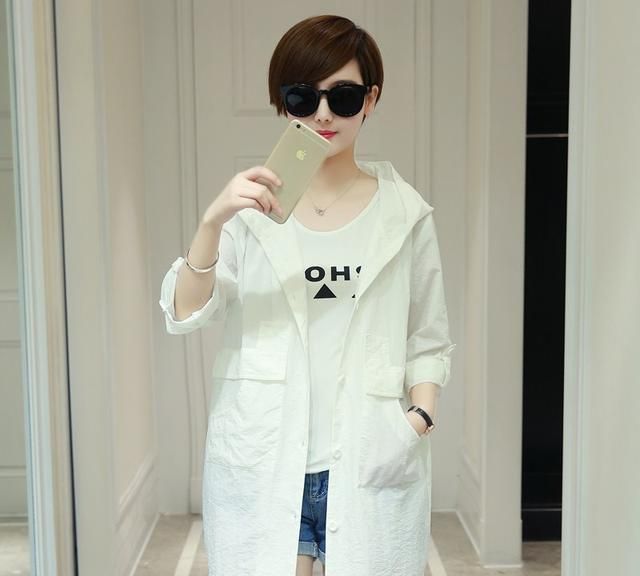 防晒风衣外套短装女装怎么搭配,防晒风衣搭配图片大全女