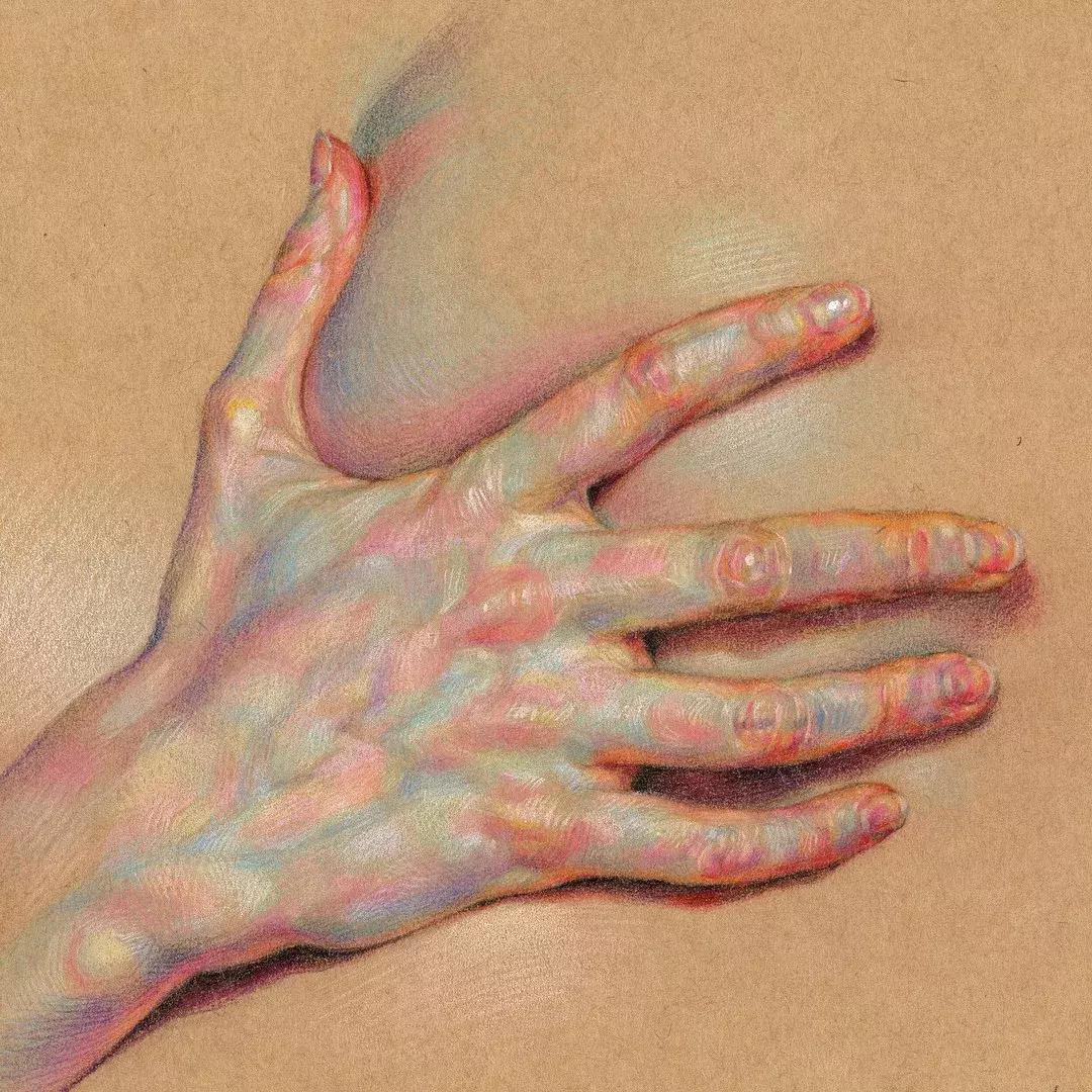 人体彩铅,人体五官彩铅