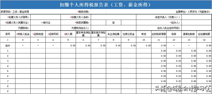 个税工资表计算器,2023个税工资表计算器自动生成