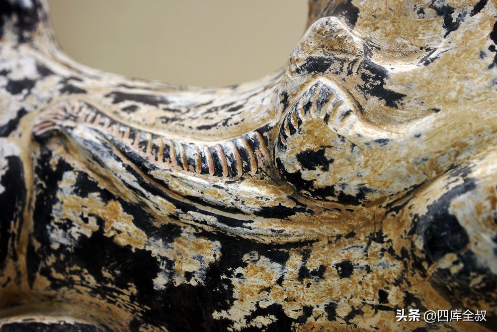 汉代彩绘俑一级文物图片高清,古代文物绘画线描三彩俑