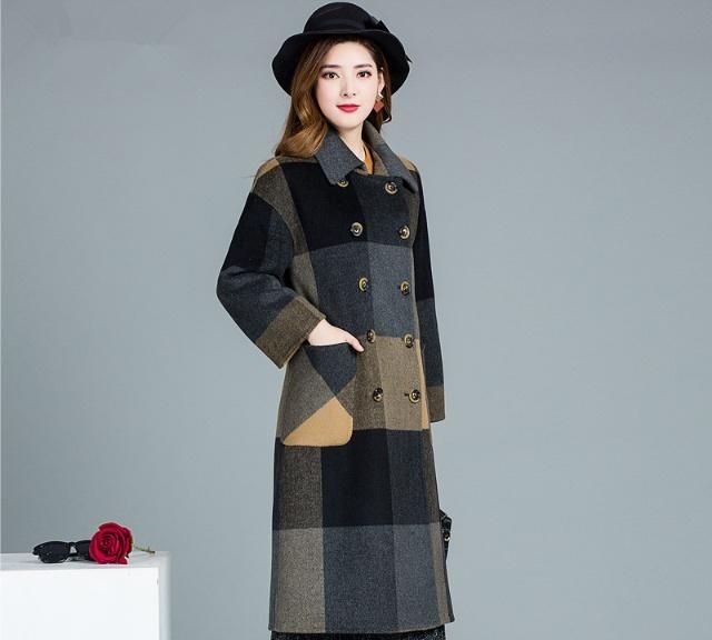 秋冬最流行格子大衣,今冬大衣就是要敞开穿才好看啊