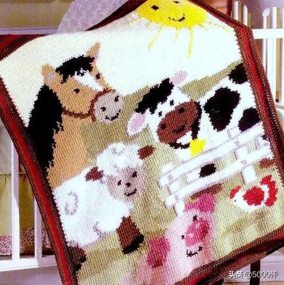 编织宝宝毯教程,编织漂亮婴儿卡通毯子