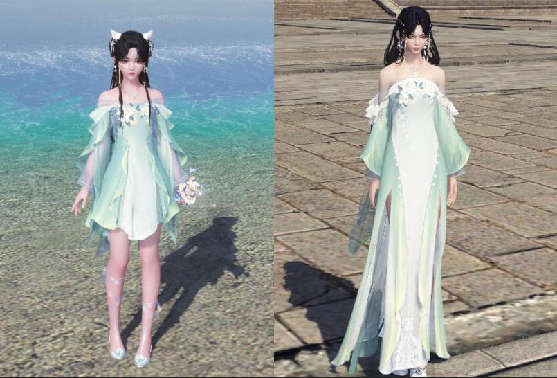 逆水寒剑网三时装对比,剑网三逆水寒天刀哪个人多