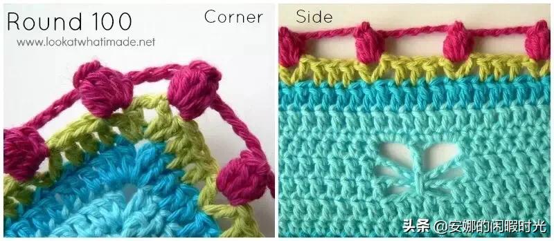 曼陀罗毯子编织教程,苏菲花园曼陀罗毯子钩法高清图解