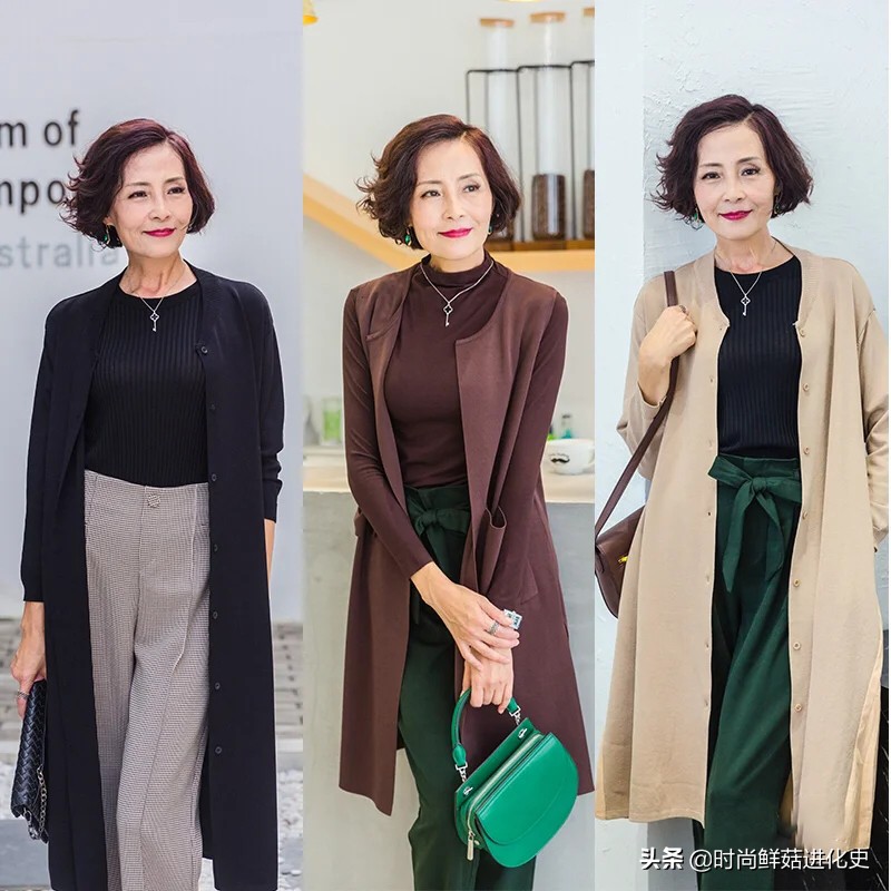 甜美时尚的中老年人穿搭,胖中老年妇女怎样穿搭好看