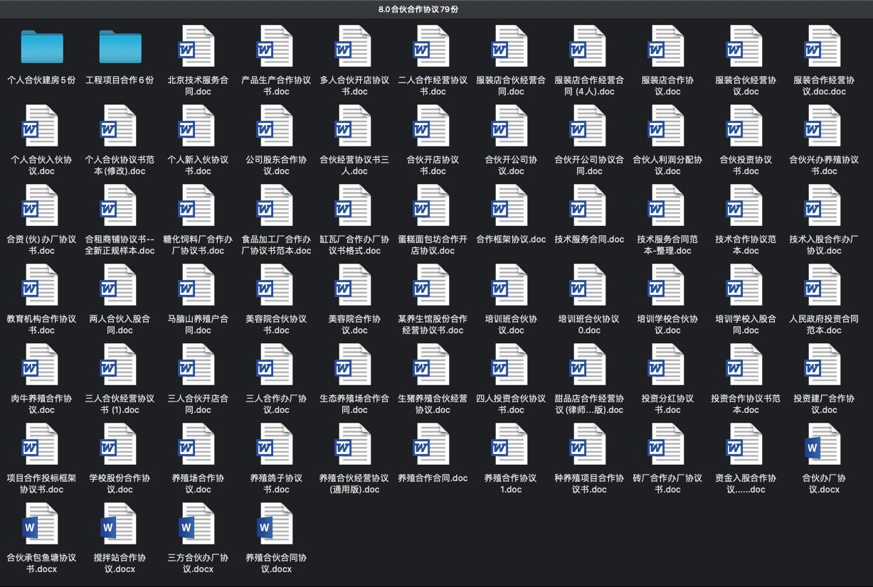 互联网平台合伙人协议合同范本,保安公司合作经营协议合同范本