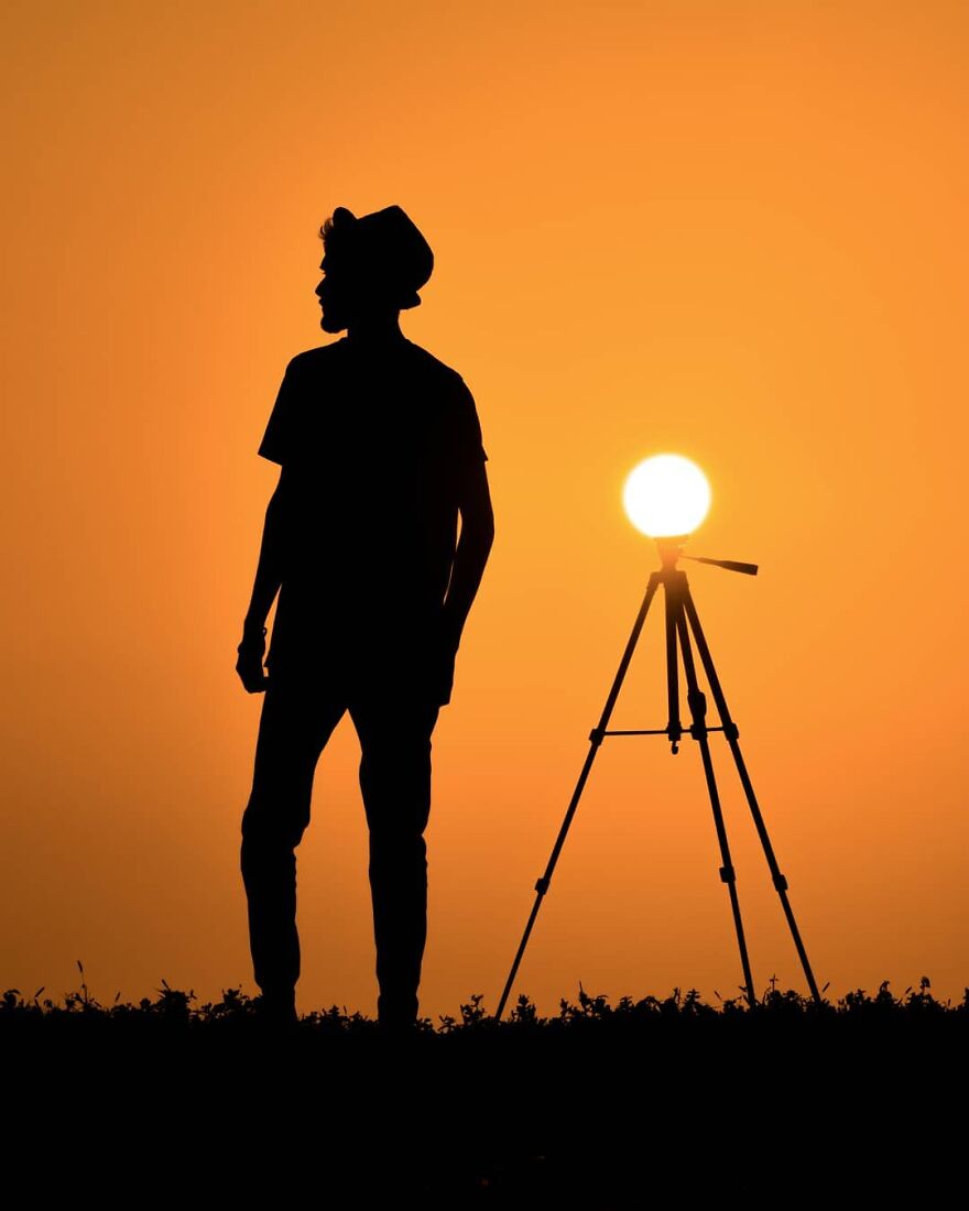 这名创意摄影师，为拍摄夕阳而疯狂！唯美作品令人着迷