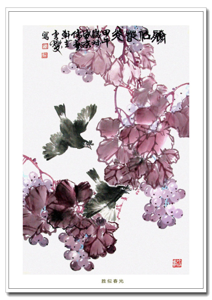 富贵气息的花鸟画,皇家富贵的花鸟画