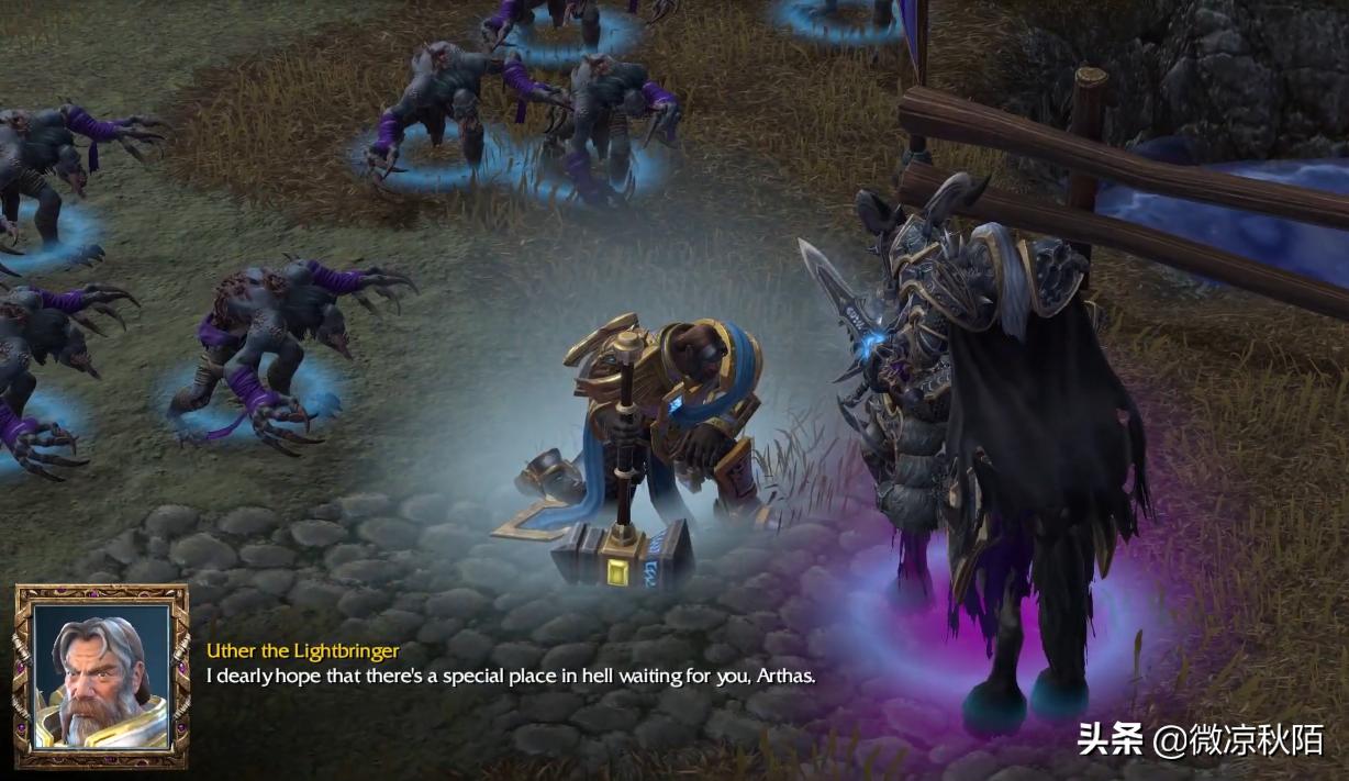 阿尔萨斯被乌瑟尔扔进噬渊动画,魔兽世界阿尔萨斯背景故事