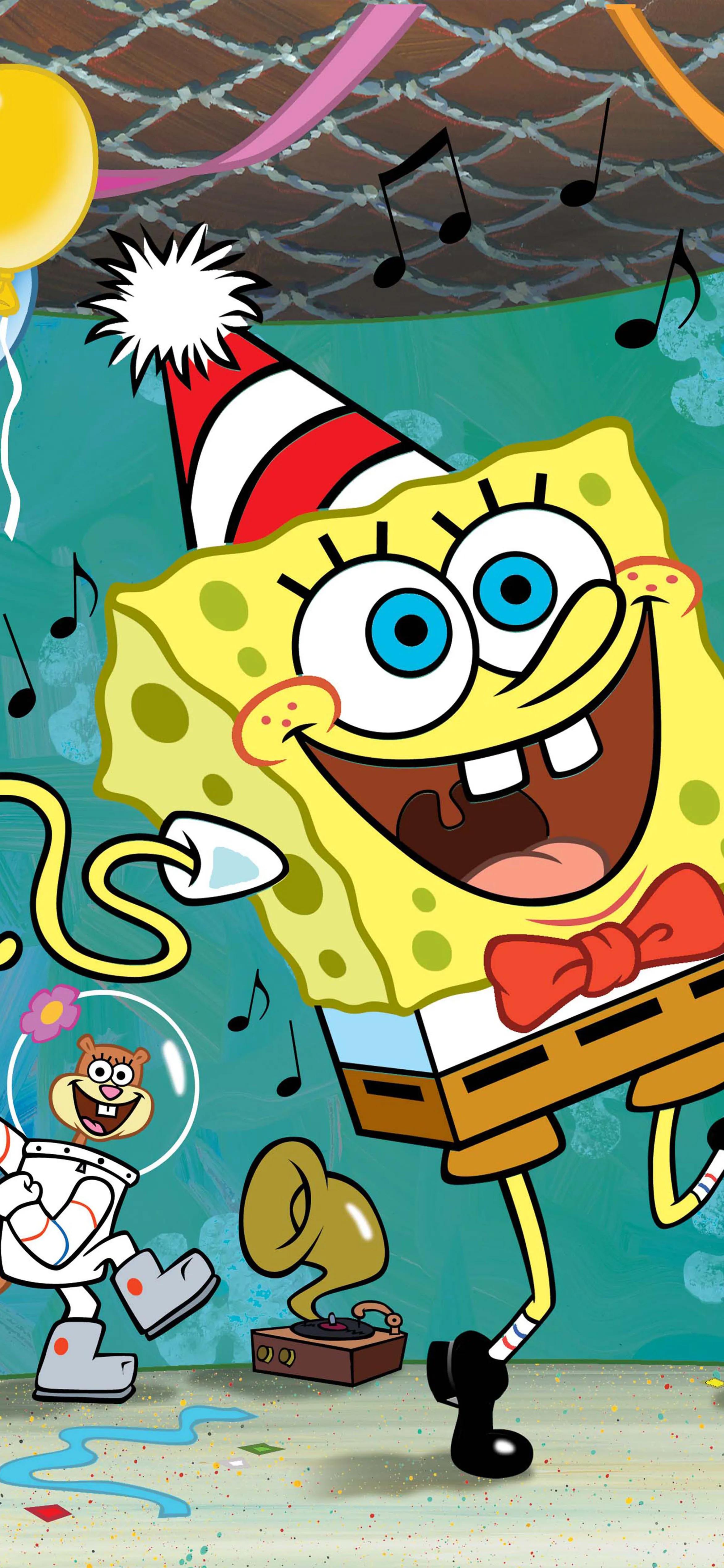 海绵宝宝壁纸动态竖屏,一组海绵宝宝高清壁纸