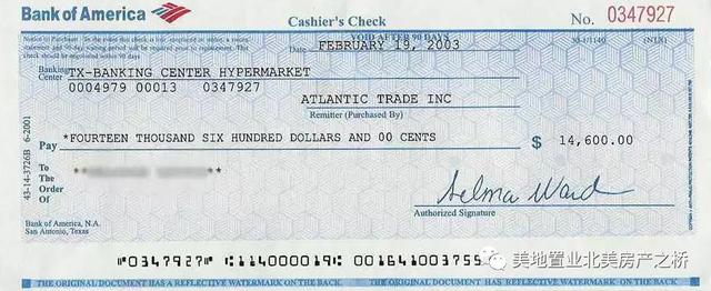 美国个人支票使用方法说明,美国的支票怎么填写