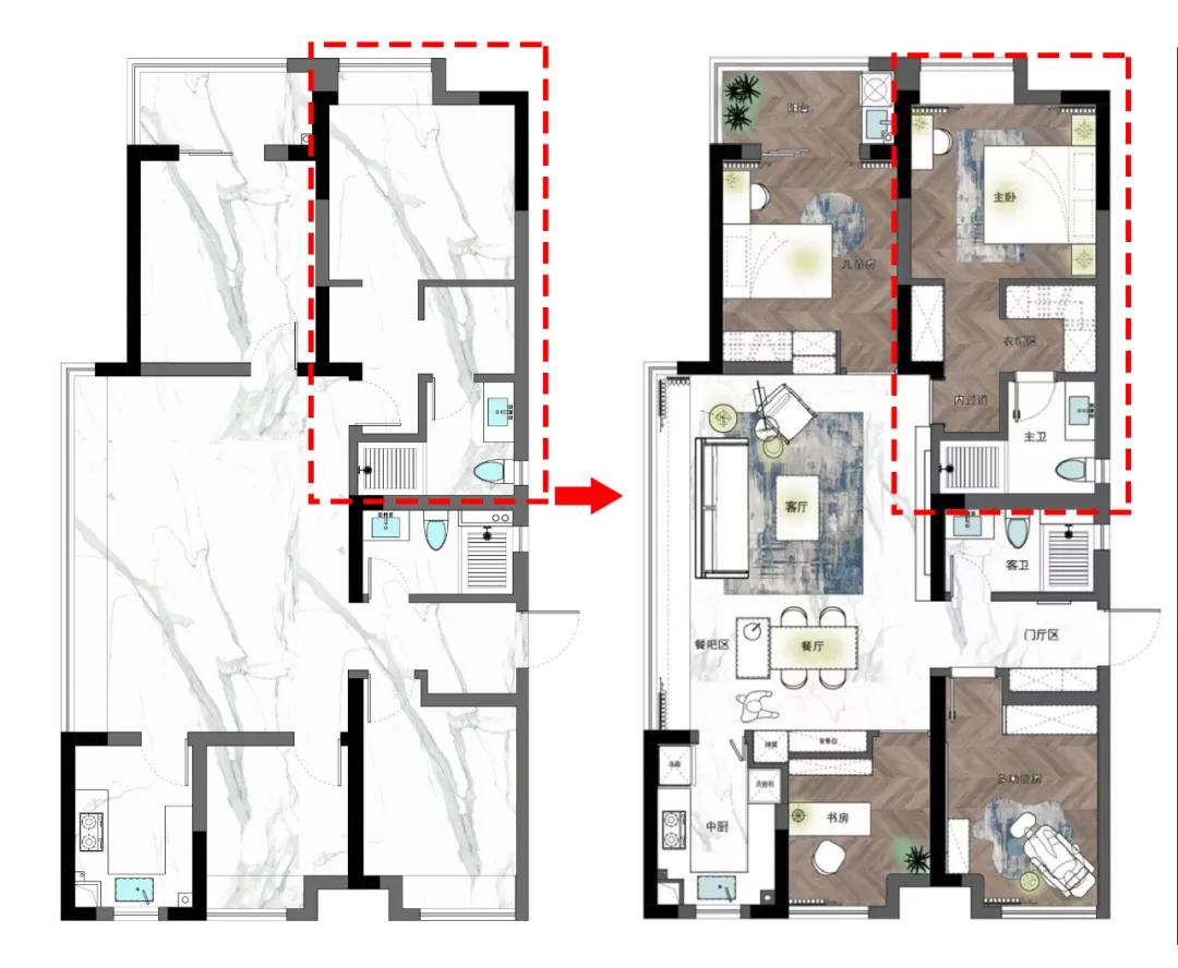 卧室套房和大横厅哪个更合适,套房好还是独立卫生间好