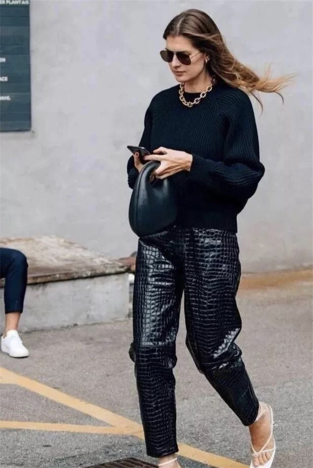 冬小脚裤的100个搭配,小脚裤整套穿搭秋冬