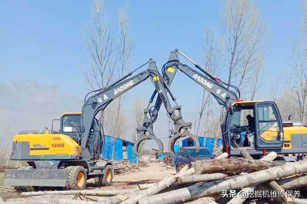 轮式抓木机挖掘机,轮式挖掘机抓木机哪家强
