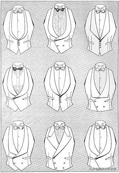 长袖衬衫裁剪教程来了,简单衬衫制版图