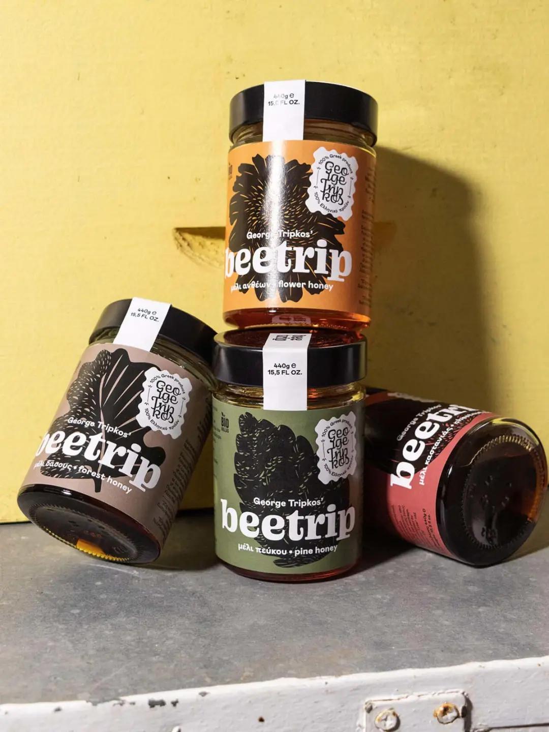 蜂蜜插画包装设计创意,高端蜂蜜产品包装设计