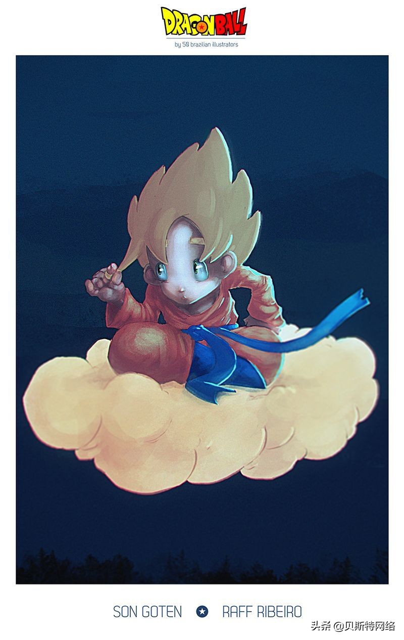 日本动漫插画师七龙珠,手绘龙珠经典插画