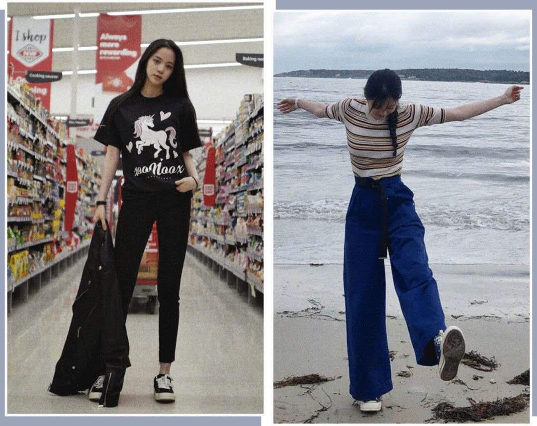 欧阳娜娜私服穿搭,欧阳娜娜格纹外套穿搭