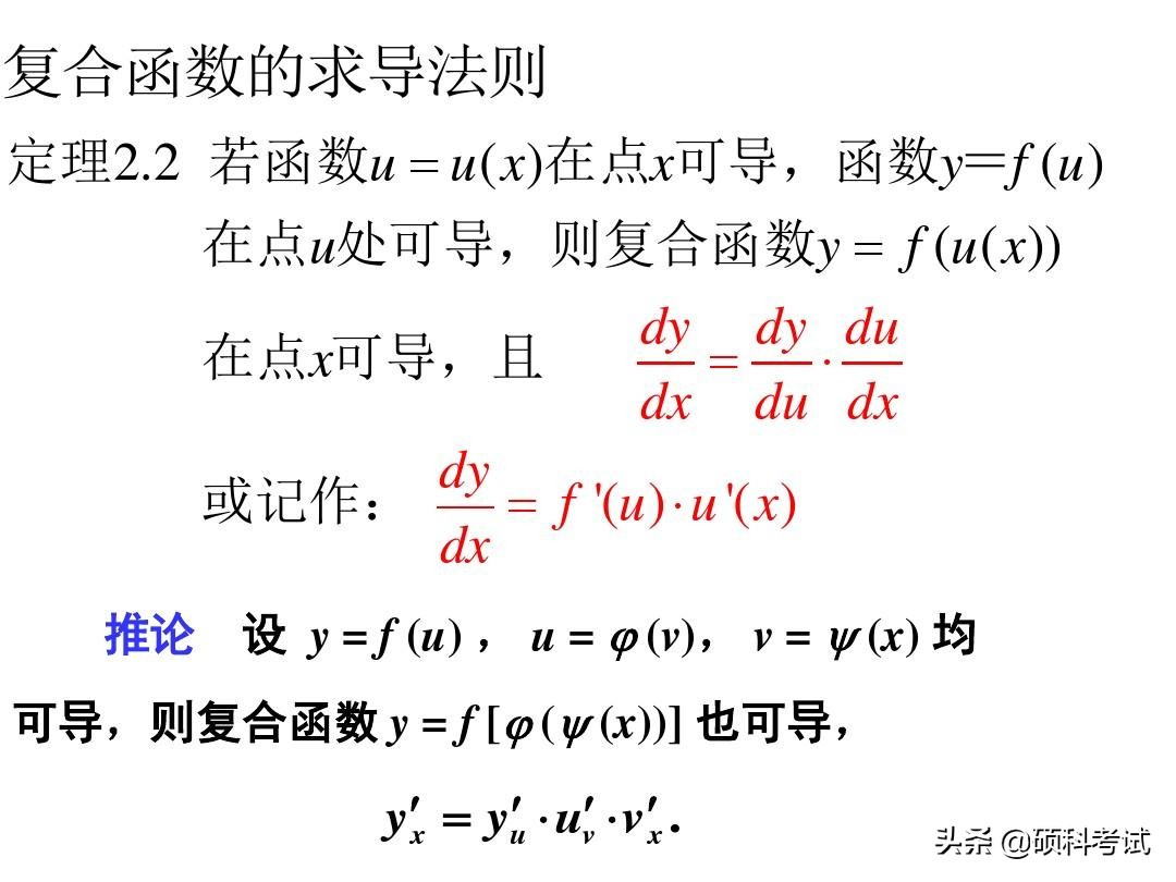 高等数学导数公式应用例题,高等数学导数公式大全与运算法则