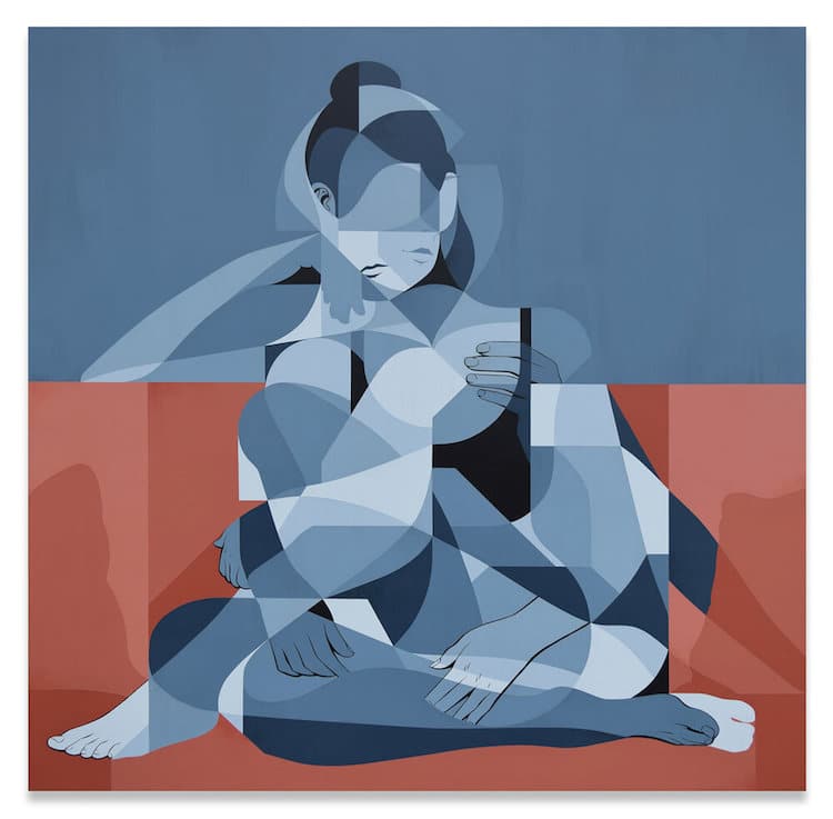 未来主义画作风格,用几何图形画世界名画