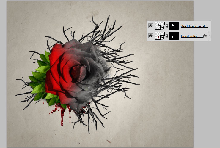 ps如何换花朵教程图解,ps怎么画枯萎的玫瑰