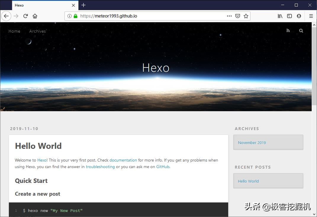 使用hexo和github搭建个人网站,hexo搭建github博客