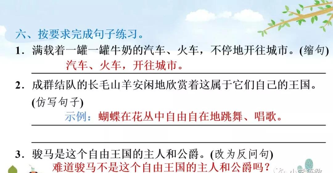 五下语文第19课牧场之国预习笔记,部编版五年级语文下册19牧场之国