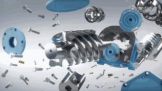 螺杆压缩机电气控制工作原理图,螺杆空气压缩机工作原理3d视频