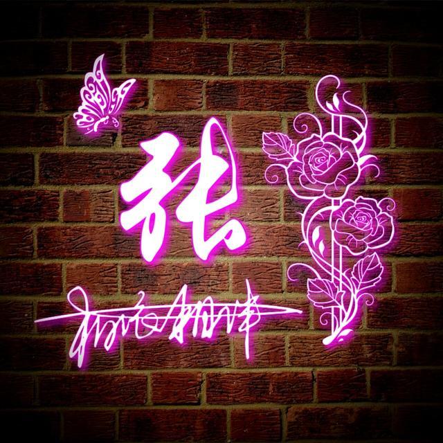 方姓氏荧光头像大全,最近超火带字的姓氏头像