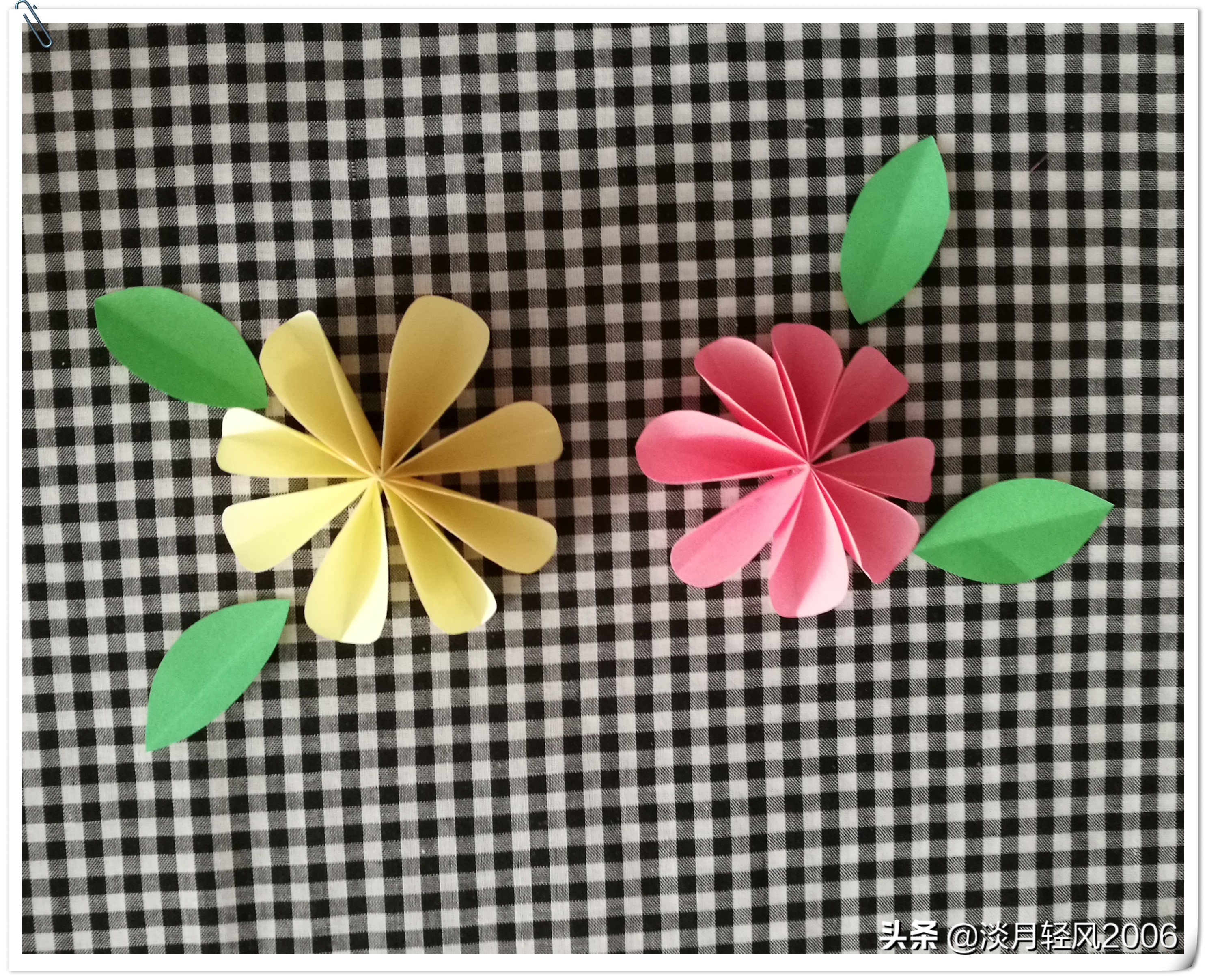 用卡纸制作的手工立体小花,彩色卡纸立体手工