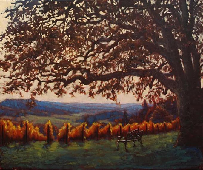 光感特别强的油画风景作品,厚重浓艳的油画风景很浪漫很美