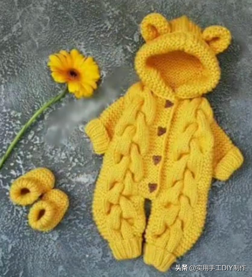 叶子针织宝宝连体衣裤教程 (连体婴儿裤子针织教程)